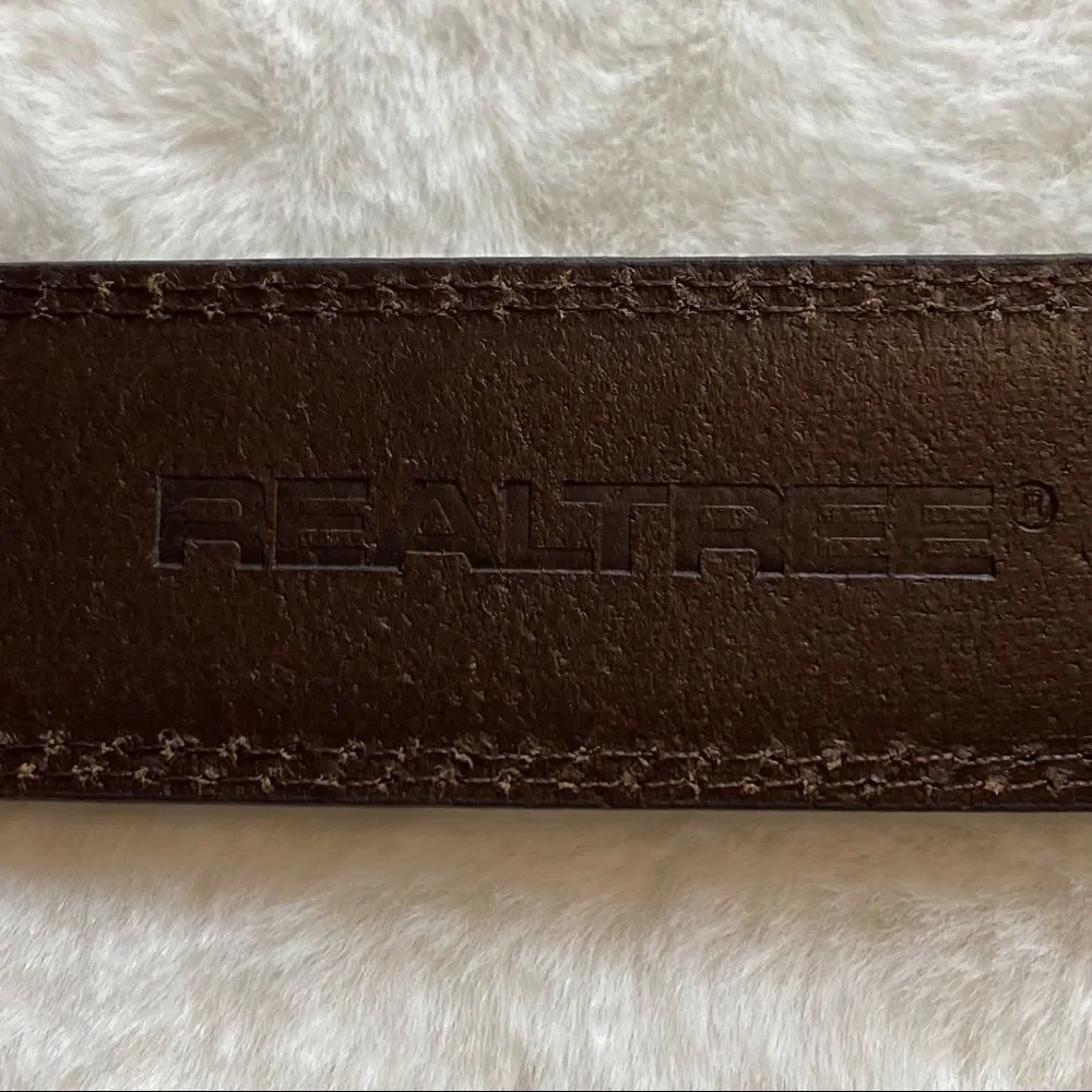 Realtree Brown Leather Belt Size 36